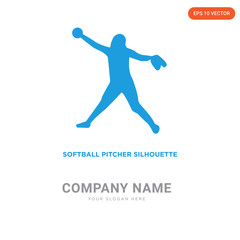 softball pitcher company logo design