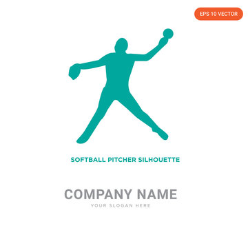 softball pitcher company logo design