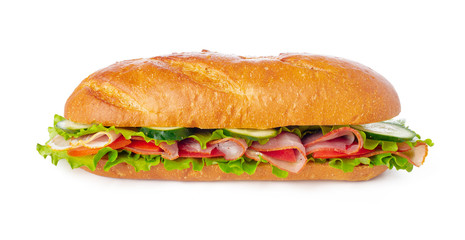 sandwich on white background