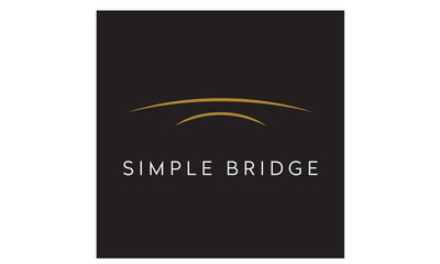 Golden Arch River Bridge Simple Minimalist logo