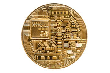 Back side of physical Bitcoin