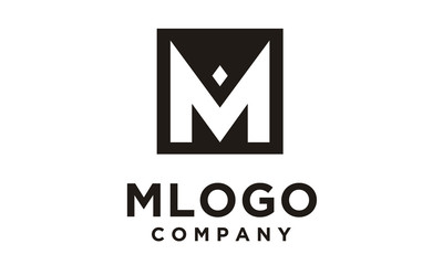 Naklejka premium Monogram Initial Letter M Square Diamond logo design inspiration