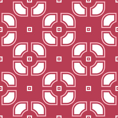 Obraz premium Geometric background. Red and beige seamless pattern