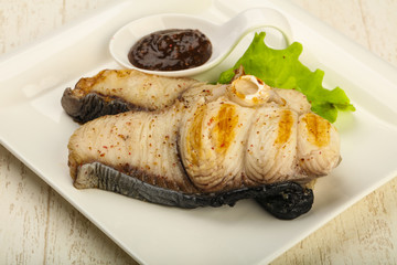 Grilled shark steak