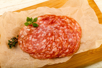 Sliced salami