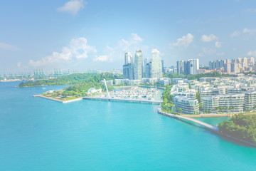 Fototapeta na wymiar Cityscape of Singapore, Sentosa island