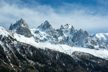 Panoramic view of french Alps