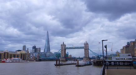Fototapeta na wymiar London skyscraper panorama including shard