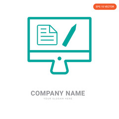 Monitor company logo design