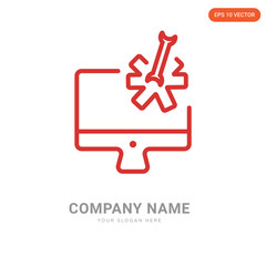 Obraz premium Laptop company logo design