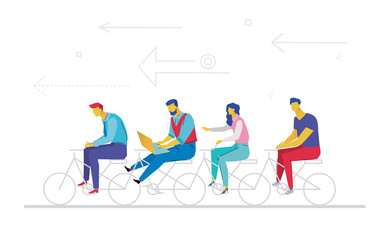 Business team - flat design style colorful illustration