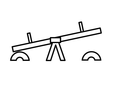 シーソー 線画 Stock イラスト Adobe Stock