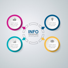 Vector infographic template for diagram, graph, presentation, chart, business concept with 4 options.