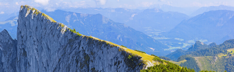 Panoramablick vom Schafberg  auf die Schafbergspitze (Spinnerin)