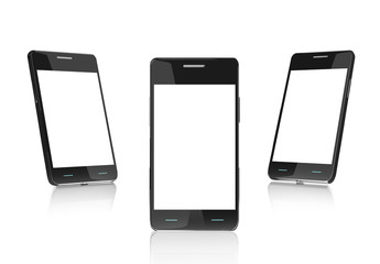 Smart phone (mobile phone) isolated on white background