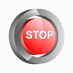 Fototapeta premium Button stop