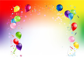 Background Bright holiday balloons
