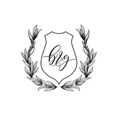 Sign element of wedding