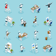 Creative Robots Isometric Icons 