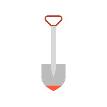 shovel  icon, flat design vector