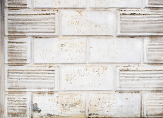 Texture of an old white brick. vintage