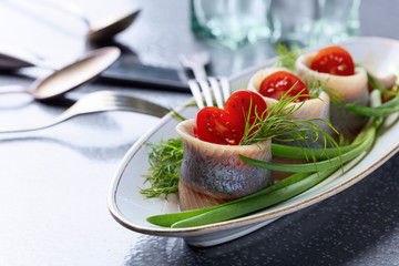 Fillet of Atlantic Herring in oil.