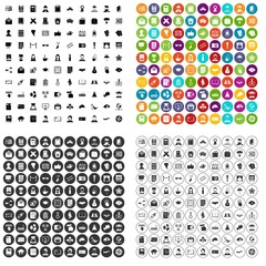 100 writer icons set vector in 4 variant for any web design isolated on white