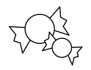 あめ玉2(線画、大小)