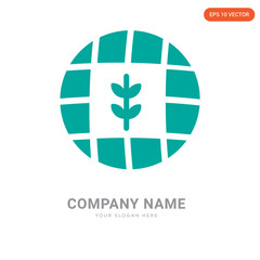 Globe and Plant company logo design