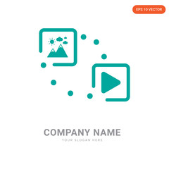 Multimedia option company logo design