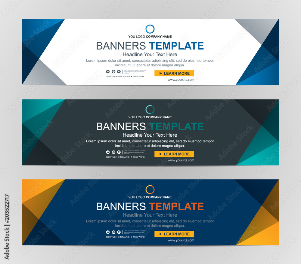 Wall mural abstract web banner design background or header templates