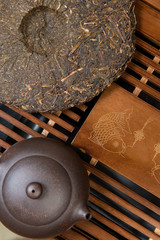 Chinese tea ceremony, Puer tea in assortment	