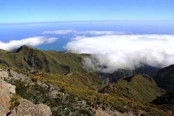île de Madère vue du sommet du Ruivo
