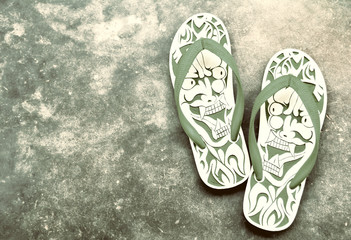  art carving on  shoe  astract background