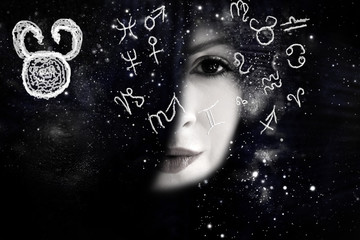 Astrology in space and Taurus zodiac sign