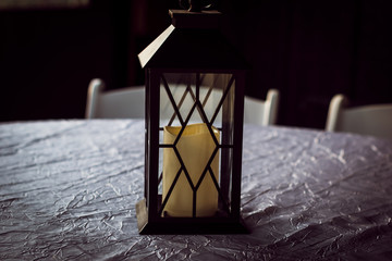 Mysterious Lantern on Fancy Table 