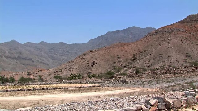 Hajar Mountains in Ras al Khaimah, UAE.