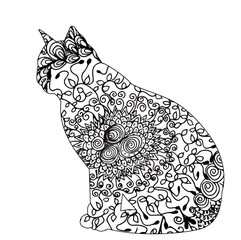 silhouette of a cat pattern