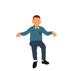 isometric people, boy sitting