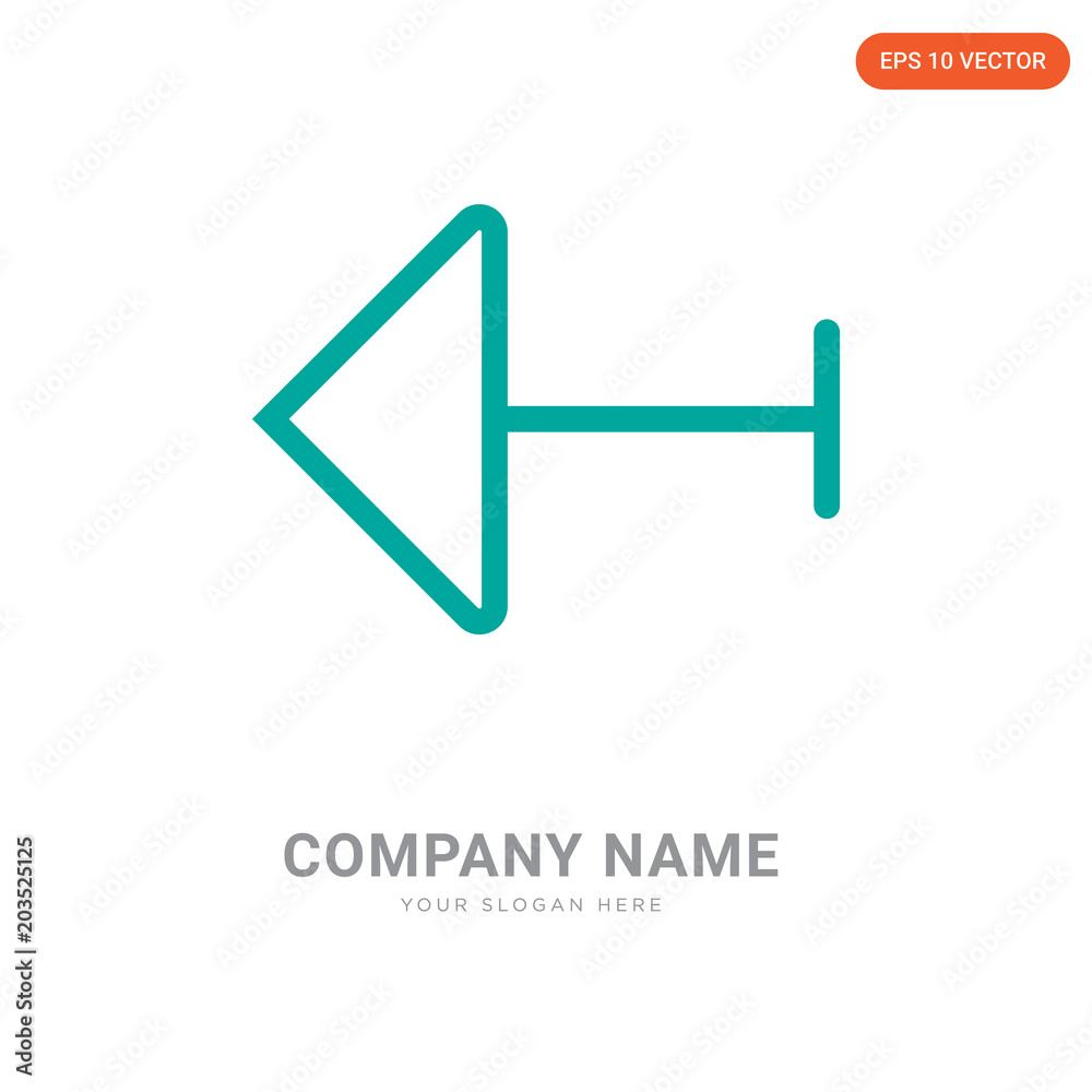 Wall mural Left arrow company logo design