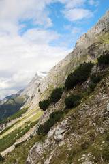 The view of Ehrwalder mountains from the trek to Seebensee, Austria