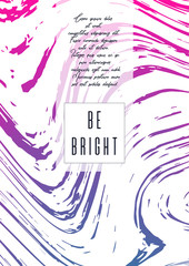 Modern Marble Cover Design for your Business with Abstract Lines. Futuristic Poster, Flyer, Layout with Liquid Pattern for Branding, Identity, Annual Report. Vector minimalistic brochure. Luxury.