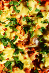 Background pizza with cheese