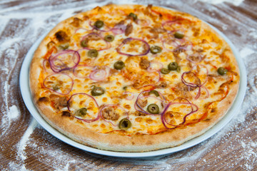 Hot Homemade Pizza Ready to Eat