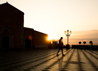 sunrise old city architecture Sicily Italy relax walking travel  