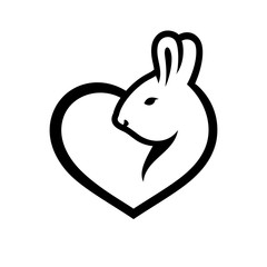 Rabbit love sign