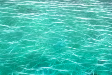 sea surface, sea water illuminated by sunlight, light lines, illustration, abstraction, background