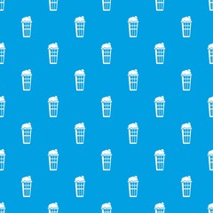 Popcorn box pattern vector seamless blue repeat for any use