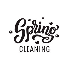 Spring cleaning vector typography - 203530754