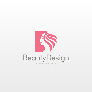 Beauty girl logotype. An elegant logo for beauty, fashion and hairstyle related business.